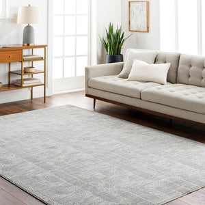 Livabliss Masterpiece Turkish Woven Polyester Area Rug with Fringe for Living and Dining Rooms Light Gray, Med 2'7" x 7'3" MPC2311-2773