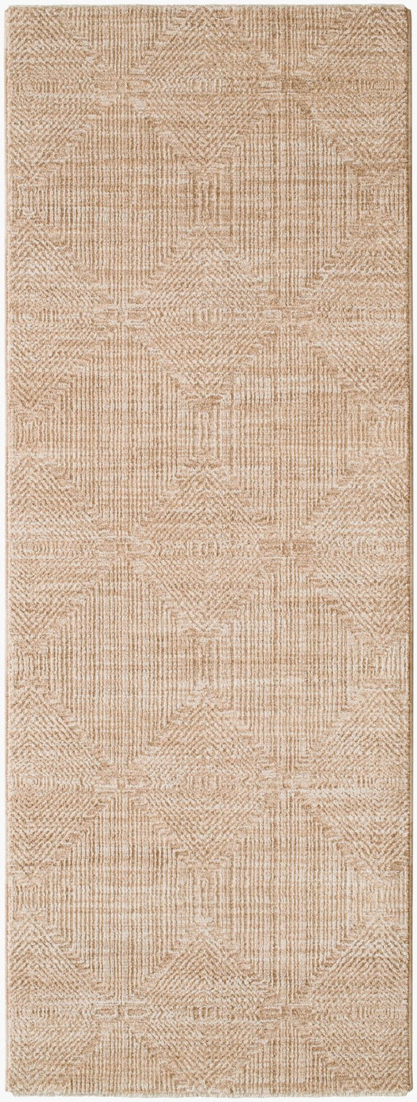 Livabliss Masterpiece Medallion Area Rug with Fringe Woven in Turkey for Living Dining Rooms Beige, Tan 2'7" x 10' MPC2312-2710