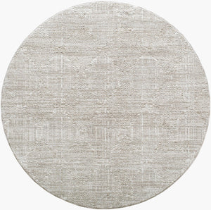 Livabliss Masterpiece Traditional Fringe Area Rug Turkey Woven Polyester Formal Living Room Floor Light Gray, Cre 5'3" x 5'3" MPC2313-53RD