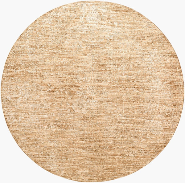 Livabliss Masterpiece Traditional Fringe Area Rug Turkey Woven Polyester Formal Living Room Beige, Tan 6'7" x 6'7" MPC2314-67RD