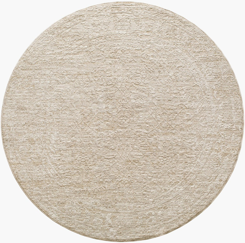 Livabliss Masterpiece Traditional Fringe Area Rug Polyester Woven Formal Living Room Accent Light Gray, Med 5'3" x 5'3" MPC2315-53RD