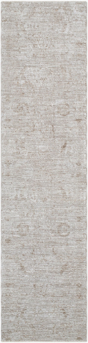 Livabliss Masterpiece Traditional Fringe Area Rug Machine Woven Polyester for Large Living Spaces Light Gray, Cre 2'7" x 10' MPC2317-2710