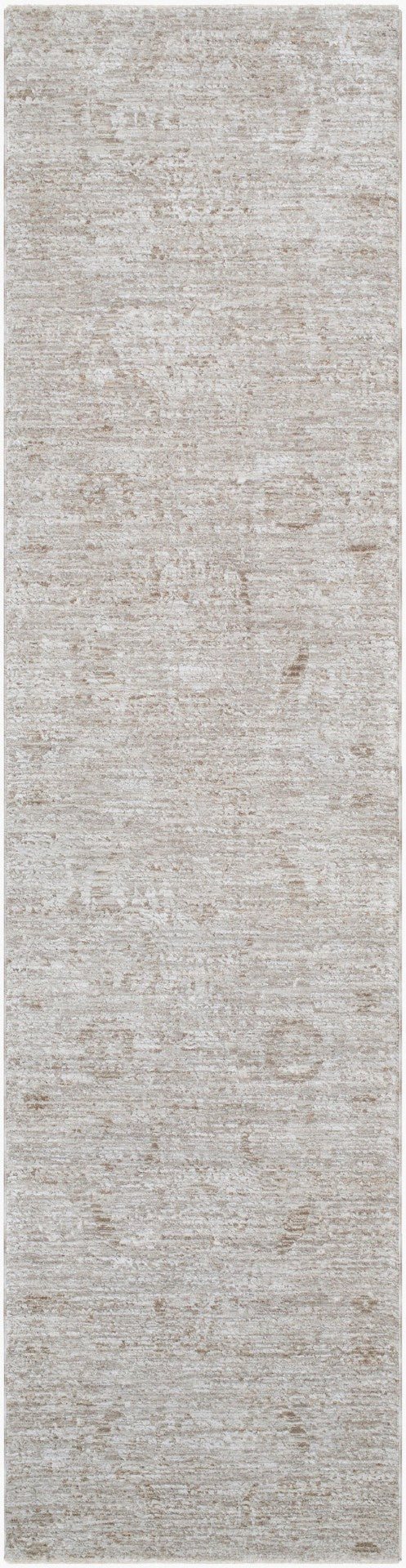 Livabliss Masterpiece Traditional Fringe Area Rug Machine Woven Polyester for Large Living Spaces Light Gray, Cre 2'7" x 10' MPC2317-2710