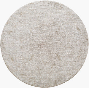 Livabliss Masterpiece Traditional Fringe Area Rug Machine Woven Polyester for Large Living Spaces Light Gray, Cre 5'3" x 5'3" MPC2317-53RD