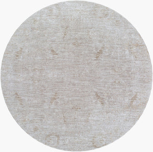 Livabliss Masterpiece Traditional Fringe Area Rug Machine Woven Polyester for Large Living Spaces Light Gray, Cre 6'7" x 6'7" MPC2317-67RD