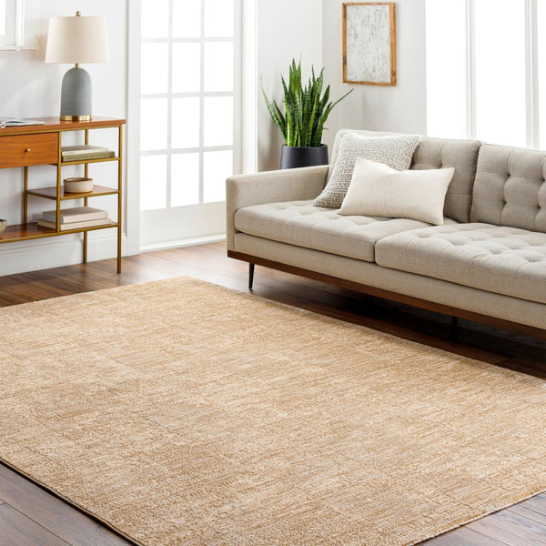 Livabliss Masterpiece Traditional Turkish Machine Woven Polyester Rug with Fringe for Large Rooms Beige, Tan 5' x 7'5" MPC2320-575