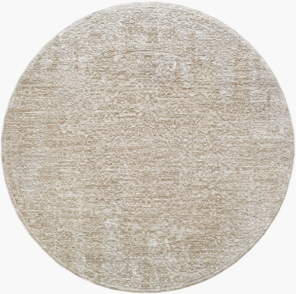 Livabliss Masterpiece Turkish Polyester Area Rug with Fringe Traditional Pattern for Living Rooms Medium Gray, Li 7'10" x 7'10" MPC2322-710RD