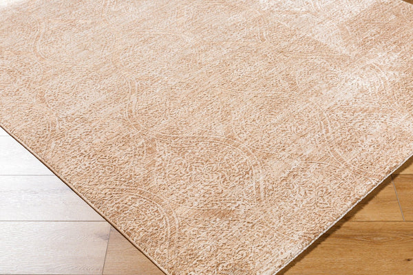 Livabliss Masterpiece Turkish Inspired Area Rug with Fringe Polyester Weave for Formal Living Rooms Light Beige, Be 6'7" x 6'7" MPC2325-67RD