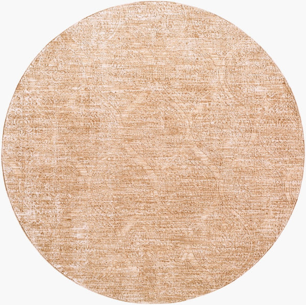 Livabliss Masterpiece Turkish Inspired Area Rug with Fringe Polyester Weave for Formal Living Rooms Light Beige, Be 6'7" x 6'7" MPC2325-67RD