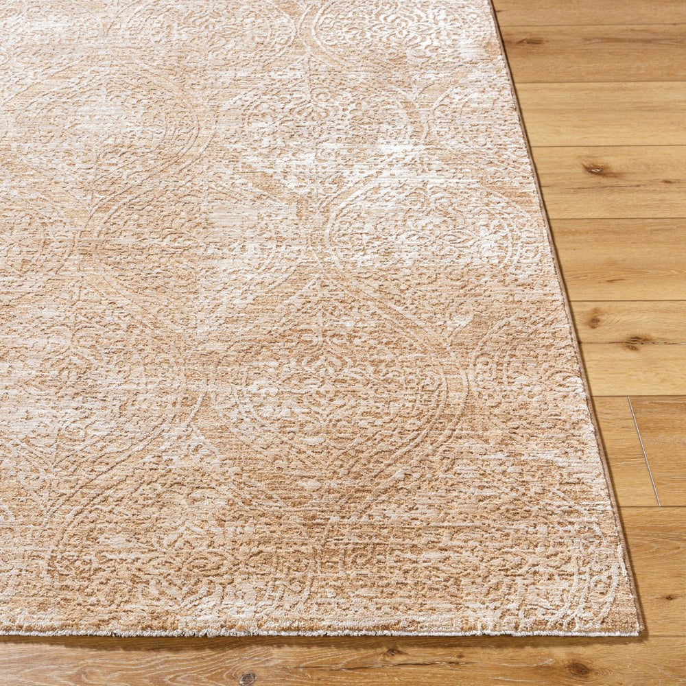 Livabliss Masterpiece Turkish Inspired Area Rug with Fringe Polyester Weave for Formal Living Rooms Light Beige, Be 6'7" x 9'6" MPC2325-6796