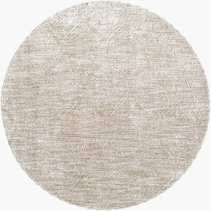 Livabliss Masterpiece Turkish Inspired Polyester Area Rug with Fringe Trim for Living Dining Rooms Light Sage, Sag 5'3" x 5'3" MPC2326-53RD