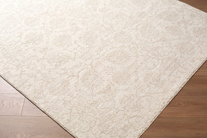 Livabliss Masterpiece Traditional Fringe Area Rug Machine Woven Polyester for Formal Living Rooms White, Cream 7'10" x 10'2" MPC2329-710102