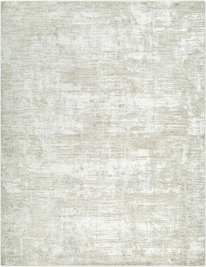 Livabliss Masterpiece Geometric Polyester Area Rug with Fringe Mid Century Modern Living Room White, Ivory 9' x 12'2" MPC2330-9122