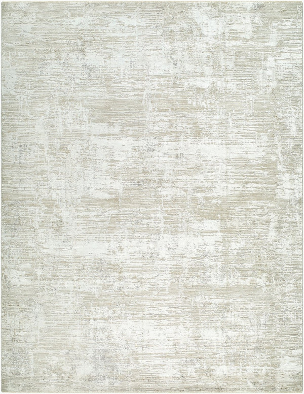 Livabliss Masterpiece Geometric Polyester Area Rug with Fringe Mid Century Modern Living Room White, Ivory 9' x 12'2" MPC2330-9122