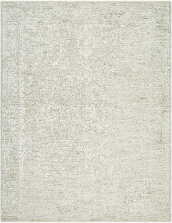Livabliss Masterpiece Traditional Medallion Area Rug Soft Polyester Pile for Living Dining Rooms Cream 2'7" x 10' MPC2331-2710