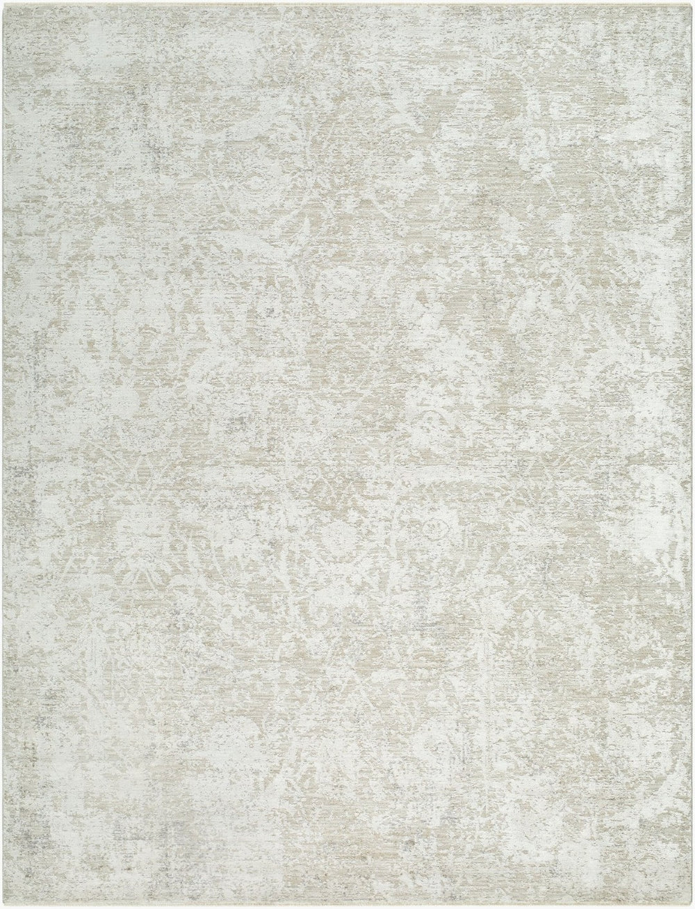 Livabliss Masterpiece Geometric Mid-century Polyester Area Rug with Vintage Fringe for Living Rooms White, Ivory 6'7" x 9'6" MPC2332-6796
