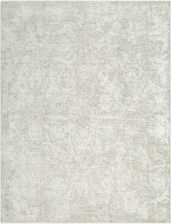 Livabliss Masterpiece Geometric Mid-century Polyester Area Rug with Vintage Fringe for Living Rooms White, Ivory 6'7" x 9'6" MPC2332-6796