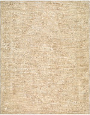 Livabliss Masterpiece Traditional Medallion Area Rug Polyester Pile Turkey Woven Fringe Living Room Light Gray, Tan 7'10" x 10'2" MPC2335-710102