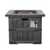 Christopher Knight Home® - Noble House - Finethy Outdoor 40,000 Btu Lightweight Concrete Square Fire Pit