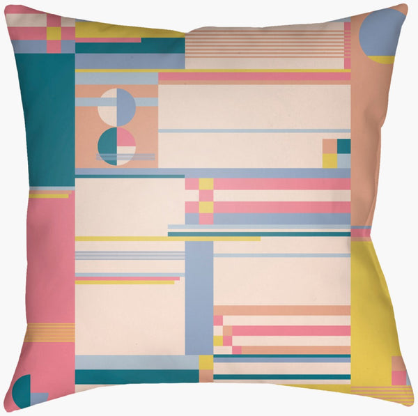 Livabliss Memphis Geo Woven Polyester Accent Pillow Bold Geometric Modern Design for Any Sofa MPG001-1616