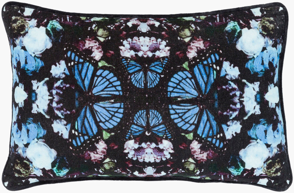 Surya Metamorphosis 13"L X 19"W Cozy Cottage-style Lumbar Pillow | Premium Cotton, Soft & Durable Decor Blue Cotton,Cotton Mph002-1319