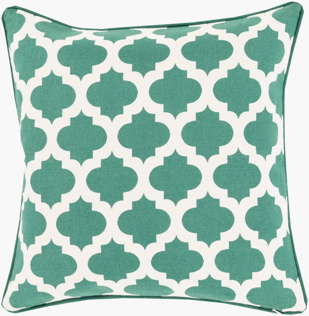Surya Morrocan Printed Lattice Accent Pillow 18"L X 18"W - Elegant Cotton Cushion For Home Décor Plum Cotton Mpl005-2020p