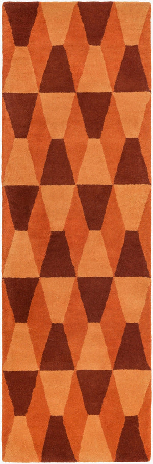 Surya Mod Pop Hand Tufted Wool Runner Rug Geometric Modern Pattern for Hallway Entry MPP4500-268