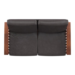 Homelegance By Top-Line Parcell Mission-Style Wood Loveseat Brown Rubberwood