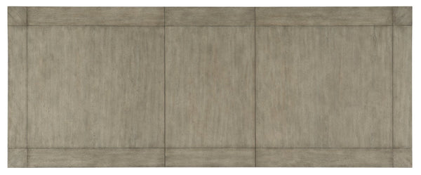 Hooker Furniture Linville Rustic North Fork Rectangle Dining Table With 24" Leaf, Oak Veneer, Smoked Mink Finish, Seats 8–10 6150-75200-85