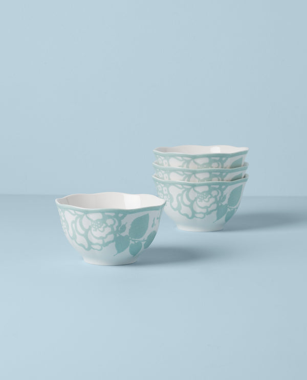 Lenox Butterfly Meadow Cottage Rice Bowls, Set of 4 Multi, WHITE PORCELAIN 894090