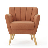 Christopher Knight Home® - Noble House - Merel Mid Century Modern Orange Fabric Club Chair