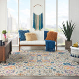 Nourison Passion PSN01 Machine Made Power-loomed Borderless Design Indoor Only Bohemian Transitional Rug Ivory,Multi, Ivory 100% Polypropylene 99446014726