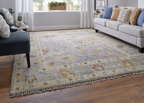 Feizy Rugs Fillmore Hand-knotted Wool Rug - Traditional Floral Patterns With Rich Colors For Timeless Elegance Blue,Taupe,Gray Wool Fil6954flgy000f00