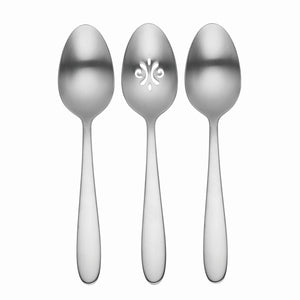 Lenox Oneida Vale Everyday Flatware Serving Spoons, Set of 3 Metallic, STAINLESS METAL H282003A