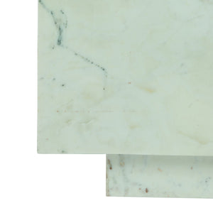 Bernhardt Bernhardt Donnelly Banswara Marble Cocktail Table — Modern Sculptural 48" Square Plinth Base On Casters 301007