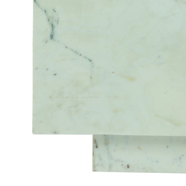 Bernhardt Bernhardt Donnelly Banswara Marble Cocktail Table — Modern Sculptural 48" Square Plinth Base On Casters 301007