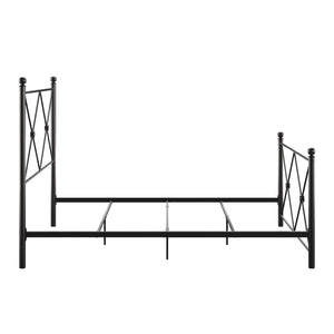 Homelegance By Top-Line Mila Double X Black Metal Bed Black Metal