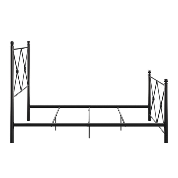 Homelegance By Top-Line Mila Double X Black Metal Bed Black Metal