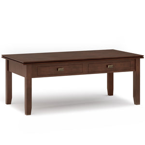 English Elm Artisan Lift Top Coffee Table - Rich Russet Brown With Hidden Storage For Living Room Elegance B136P158380