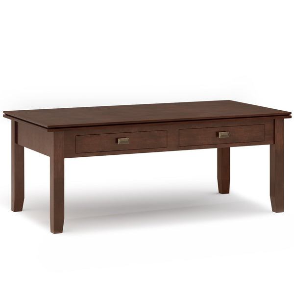 English Elm Artisan Lift Top Coffee Table - Rich Russet Brown With Hidden Storage For Living Room Elegance B136P158380
