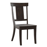 Homelegance By Top-Line Juliette Panel Back Wood Dining Chairs (Set of 2) Black Rubberwood