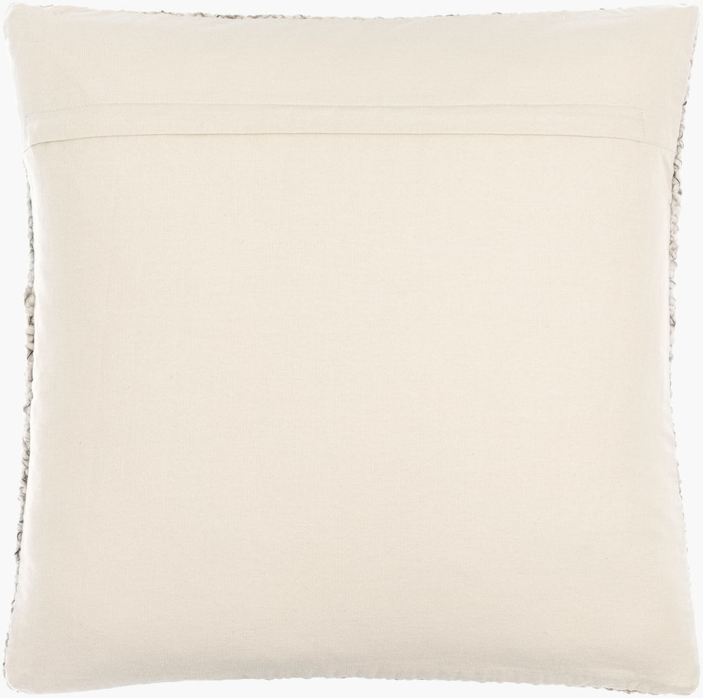 Surya Murphy 18"L X 18"W Elegant Wool-cotton Accent Pillow For Cottage Style Home Décor & Comfort Ivory Wool,Cotton Mpy002-2222p