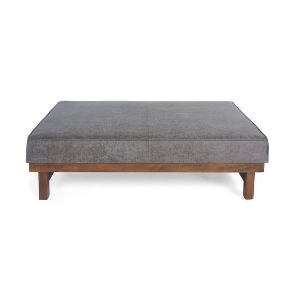 English Elm Christopher Knight Home® - OTTOMAN Modern Microfiber Upholstered Cocktail Bench with Plush Cushion Top for Seating & Décor Slate 62411.00SLATWALN