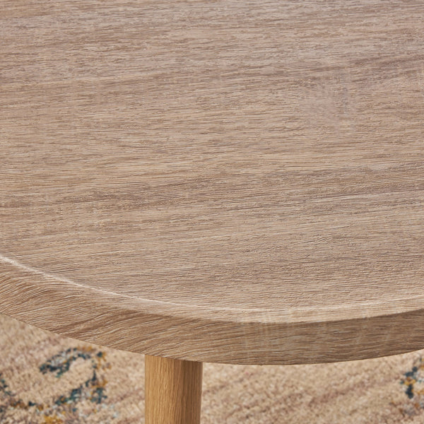 English Elm Christopher Knight Home® - SIDE Table Oak Accent Side Table with Strutted Peg Legs — Engineered Wood, Classic Compact Design, Durable Finish (23" W x 16" H) 62900.00