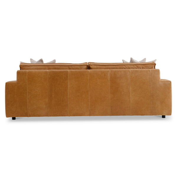 Bernhardt Bernhardt Nest Leather Sofa — Oversized Modern 97.5" Deep-Seat Sofa With Plush Box-Edge Cushions And Tailored Stitching 3327LO