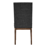 Homelegance By Top-Line Marsean Nailhead Accent Parson Linen Dining Chairs (Set of 2) Brown Rubberwood