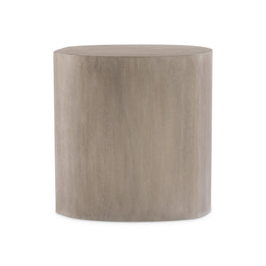 Bernhardt Bernhardt Weston Wire-Brushed Oak Side Table With Irregular Oval Top, Tawny Finish, Sculptural Accent 527127