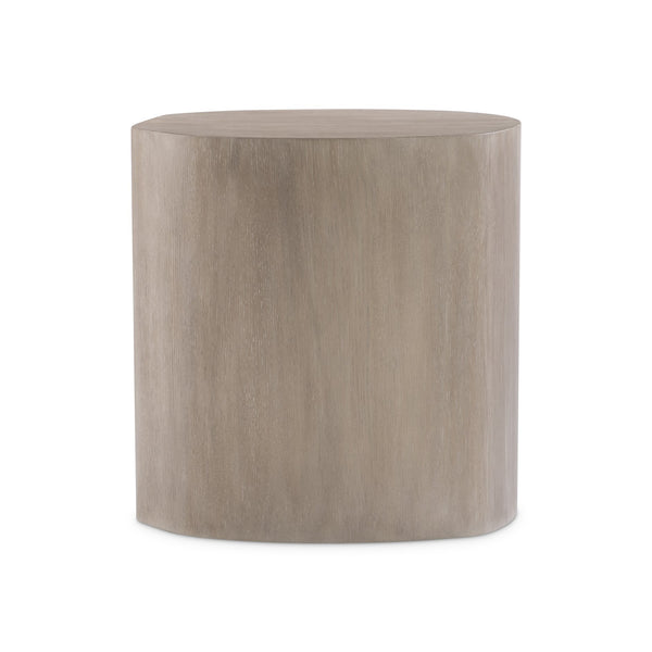 Bernhardt Bernhardt Weston Wire-Brushed Oak Side Table With Irregular Oval Top, Tawny Finish, Sculptural Accent 527127