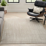 Nourison Cozy Modern CMD03 Machine Made Power-loomed Borderless Design Indoor Only Scandinavian Modern Rug Grey Ivory, Grey Ivory 100% Polyester 99446993823