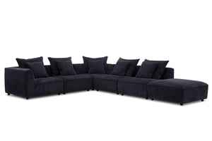 Parker House Parker Living Recess - Reptile Blue 6 Piece Modular Sectional Reptile Blue 100% Polyester SREC-PACK6A-RPBL